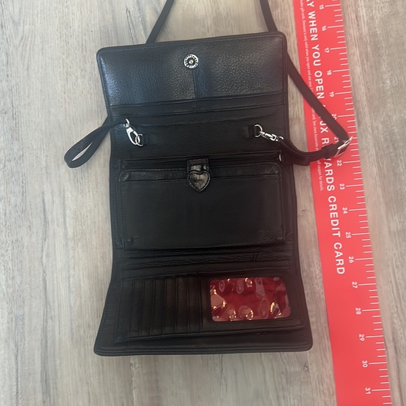 Black Brighton wallet purse crossbody. - Picture 3 of 12